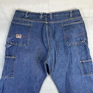 Vintage Ben Davis Carpenter Jeans Mens 44* Blue Medium Wash Workwear Denim